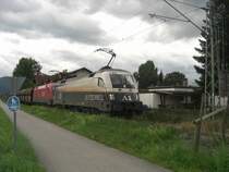 1116 280-7 der  A1-Taurus  auf dem Weg vom Zementwerk Rohrdorf
in Richtung Rosenheim. Aufgenommen am 10. Juli 2009.