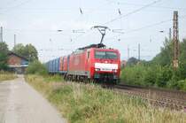 Eine Seltenheit auf der KBS 350: 189 080 mit Hollandlatz und dem CSQ von G�ttingen nach Nievenheim, am 1.7.2009 in Nordstemmen
