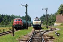 225 094 & 217 014 am 17.06.09 beim Kaffeeklatsch in T��ling, fotogafiert vom B�