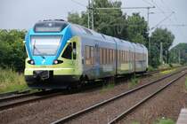 RHEINE (Kreis Steinfurt), 27.06.2009, ET004 der Westfalenbahn als RB65 nach Münster Hbf kurz vor Einfahrt in den Bahnhof Rheine-Mesum