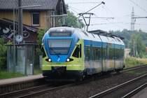 RHEINE (Kreis Steinfurt), 27.06.2009, ET007 der Westfalenbahn als RB65 nach Rheine bei der Einfahrt in den Bahnhof Mesum