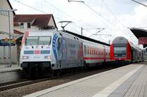 Am 25.05.09 fand im Bahnhof Bitterfeld ein Bahnhofsfest statt. Passend zum Auftakt gab sich 101 144 mit IC 2353 die Ehre.