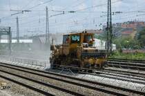 Deutsche Plasser SSP 110 SW am 13.06.09 bei Gleisbauarbeiten in Mnchen-Laim