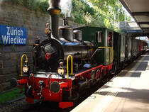 E 3/3 auf Extrafahrt im Bahnhof Z�rich Wiedikon. 26. Juli 2009, 15:16