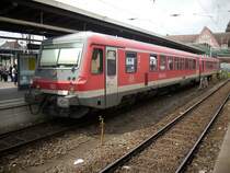 Zur R�ckfahrt nach Neustrelitz stand am 25.Juli 2009 in Stralsund bereit 628 654.