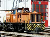 RhB - Diesellok Gm 4/4 241 im Bahnhofsareal von Landquart am 26.07.2009