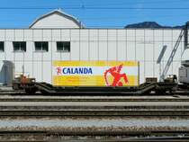 RhB - G�terwagen Sb-v 7726 im Bahnhof von Landquart am 26.07.2009