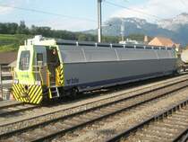 Hier ein Tunnelrettungszug der BLS, abgestellt am 27.7.2009 in Spiez.