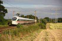 411 025  Arnstadt  auf dem Weg von Dresden nach Magdeburg, hier zwischen Ba�litz und Stauda unweit Priestewitz, 30.07.09