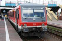 SZCZECIN (Woiwodschaft Westpommern), 26.07.2009, 928 647 als RB 66 nach Angermünde an Bahnsteig 2 im Bahnhof Szczecin Główny