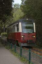 187 018-7 von Wernigerode nach Nordhausen Nord kurz nach der Ausfahrt aus dem Bahnhof Ilfeld. 30.07.2009