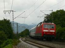 Die Aufgabe f�r 120 154 bestand heute aus IC 2103 (Basel SBB-N�rnberg Hbf). 3.8.09 