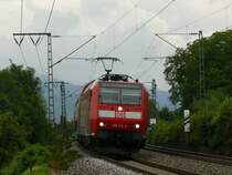 146 114  mit einer RB von Freiburg nach M�llheim (Baden) in Freiburg St.Georgen. 3.8.09 