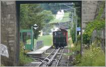 Die Dampflok Rosa ex Maschinenfabrik R�ti auf der Talfahrt bei der Seebleiche in Rorschach. (18.07.2009)