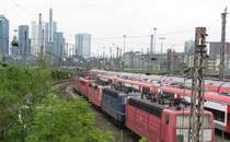 Das Gleisvorfeld von Frankfurt(Main) am 18.06.09 in Frankfurt(Main).