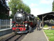 99 749 mit Personenzug nach Kurort Jonsdorf Zittau Schmalspurbahn