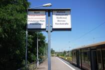 BLANKENFELDE-MAHLOW (Landkreis Teltow-Fläming), 01.08.2009, Zugzielanzeiger im S-Bahnhof Blankenfelde (Berliner S-Bahnlinie S-2)