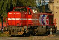 DH-703 der HGK K�ln sonnt sich in den letzten Sonnenstrahlen des Tages vor der Wartungshalle auf dem BW der HGK in Br�hl-Vochem . 