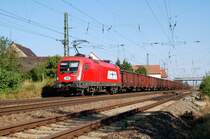 1116 237 der ITL zieht am 27.07.09 einen G�terzug durch Priestewitz Richtung Leipzig.