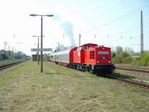 Hier ist die V 100 (105) der MEG in B�hlen! Entstanden am 22.04.2005.