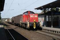 294 741-4 fuhr am 15.08.2009 mit gemischten G�terwagen durch den Bahnhof Elze(Han)richtung S�den.1 Stunde sp�ter kam sie als Lz wieder zur�ck.
