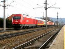 Die BR 2016 081 war am 26.02.2009 mit einem Leichenzug nach YBBS an der Donau unterwegs.