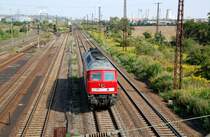 232 569 f�hrt am 15.08.09 in Gro�korbetha ein und rangiert anschlie�end aufs Abstellgleis.