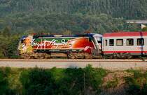 1047 504  Joseph Haydn  am �BB Eurocity 961 nach Wien Westbahnhof, kurz nach D�rrwien, am 19.08.2009 im letzten Sonnenlicht.