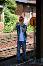 Kevin filmt am 15.08.09 in Leipzig-Leutzsch. 