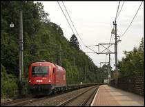 Eine (fast) leere RoLa...: 1216 141 konnte am 31.07.2009 in Terfens-Weer abgelichtet werden.