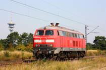 Die Haltinger 218 343 f�hrt als Leerzug durch Wiesental durch. Aufgenommen am 20.08.09.