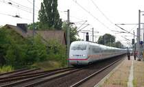 ICE 849/859 durchf�hrt am 6.8.09 den Bahnhof Dollbergen und hat den Gr��tenteil seiner Reise hinter sich.