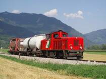 Am 21.8.2009 wurde wieder ein G�terzug auf der Murtalbahn in Verkehr gesetzt. Die Lok VL12 mit 2 Wagen nach dem Bahnhof Niederw�lz.