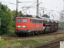 140 013 f�hrt auf Gleis 14 in Lehrte ein (10.08.2009)
