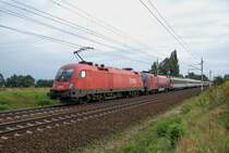 1016 041 und 1116 206 sind am 29.08.2009
mit dem EC 163  Transalpin  bei Marchtrenk
vorbeigefahren.

