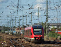 Ein LINT 41 der Regionalbahn Schleswig-Holstein erreicht am 22.08.09 als RB 21925 aus Kiel den Bahnhof Neum�nster, welcher gleichzeitig die Endstation dieses Zuges ist.