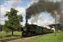Dampflok Nr.6  Klaus  f�hrt anl�sslich des Jubil�ums 120 Jahre Steyrtalbahn von Steyr nach Gr�nburg.
Sommerhuberm�hle 06.09.2009