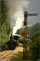 Dampflok 298.52 f�hrt anl�sslich des Jubil�ums 120 Jahre Steyrtalbahn von Steyr nach Gr�nburg.
Aschach a.d.Steyr 06.09.2009