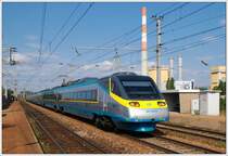 Am 13.9.2009 mit rund 20 Minuten Versp�tung - EC 17 von Prag nach Wien, kurz vor dem Zielbahnhof bei der Durchfahrt der Station Wien Haidestra�e aufgenommen. Ab Fahrplanwechsel im Dezember 2009 wird auch der Pendolino in �sterreich Geschichte sein.