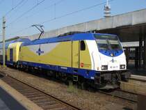 146 517-8 mit einem Metronom nach G�ttingen. Fotografiert am 09.09.2009 in Hannover Hbf.
