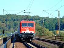 Zementzug der MEG am 08.09.2009 auf der Donaubr�cke bei Regensburg!