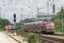 218 401-8 mit einem RE in M�nchen Heimeranplatz am 30.05.2009