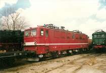 Stralsunder 109 049 im April 1997 in Rostock bei der Vorbereitung auf eine Lokaustellung.