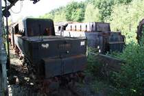 Eine mir Nummerm��ig unbekannte 52 80 ist mit dem Tender von 52 6016 gekuppelt. Gesehen am 12.09.09 im ehemaligen BW Falkenberg oberer Bahnhof.