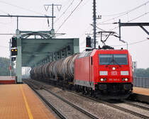 185 346 bei der �berfahrt der Stadlauer Br�cke und Einfahrt in Wien-Praterkai am 18.9.2009