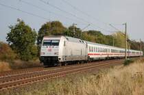 101 034-7  In Form  mit IC am 20.09.2009 kurz vor �berquerung des Mittellandkanals bei Peine