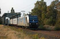 185 446-9 LTH am 20.09.2009 kurz nach �berquerung des Mittellandkanals bei Peine