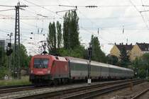 1116 268-2 + 1116 152 -8 mit dem EC 113 in M�nchen Heimeranplatz 30. Mai 2009