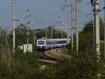 Die Doppelgarnitur aus  4020 274- 9 und 4020 290-5 wechselt von der Laaer Ostbahn auf die Nordbahn. (21.09.09)