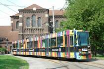 EVAG 1410 in der Wendeschleife Helenenstrasse in Essen Altendorf.
Der Wagen tr�gt Werbung f�r Mayersche Buchhandlung.